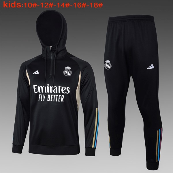 Ninos Sudadera Con Capucha Real Madrid 2024 Negro 2